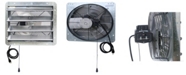 iLiving 16" Shutter Exhaust Attic Garage Grow Fan, Ventilation Fan with 3 Speed Thermostat